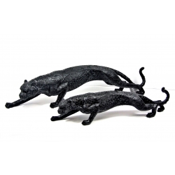 Figurka rzeźba Gepard czarny XL